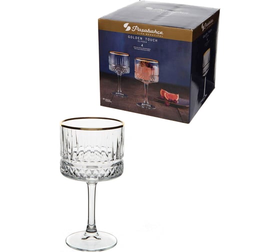 Изображение товара Бокал Pasabahce PSB 500 мл 4 шт. ELYSIA GOLDEN TOUCH 440437