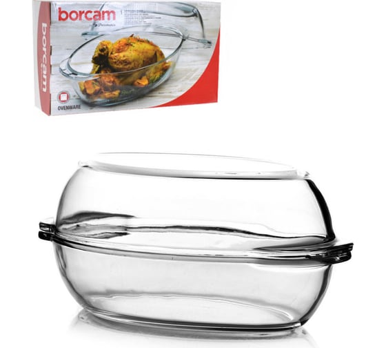 Изображение товара Лоток овальный с крышкой Pasabahce PSB V 2850+2850 мл BORCAM 59072 GB