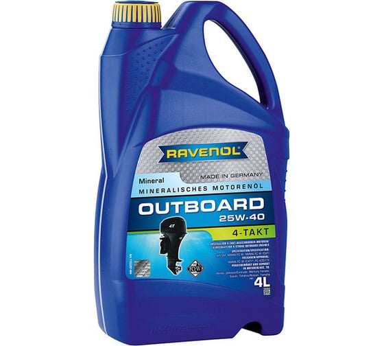 Изображение товара Моторное масло RAVENOL Outboardoel 4T SAE 25W-40 4л new 1153207-004-01-999