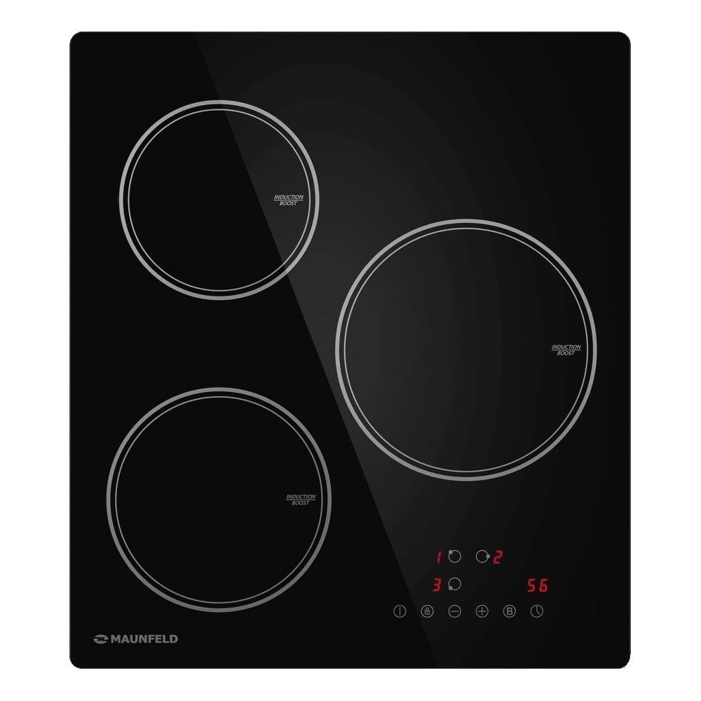 Изображение товара Индукционная варочная панель MAUNFELD AVI453BK 3 конфорки стеклокерамика современный дизайн