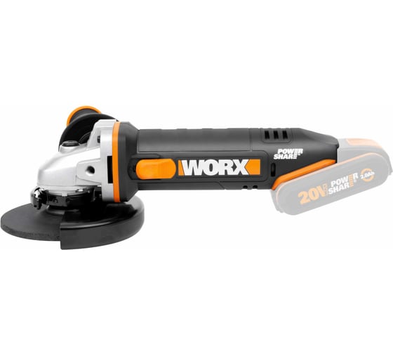 Изображение товара Аккумуляторная угловая шлифмашина WORX без АКБ и ЗУ WX803.9