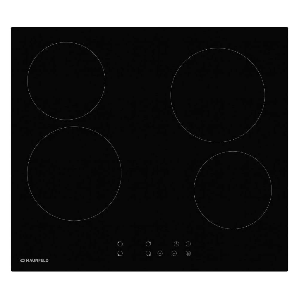 Изображение товара Электрическая варочная панель MAUNFELD EVCE.594-BK 4 конфорки сенсорное управление