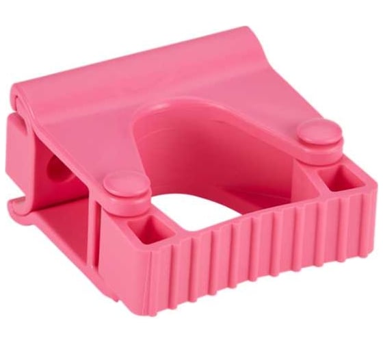 Изображение товара Гигиеничное настенное крепление и зажим Vikan 83 мм, розовый 10131