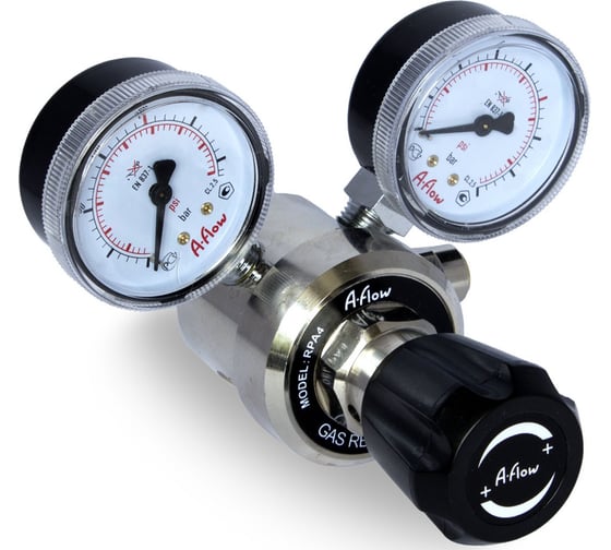 Изображение товара Регулятор давления 16 бар, NPT 1/4" внутренняя, никелированная латунь, мембрана из эластомера A-Flow RPA4DP-PD-16-F4N
