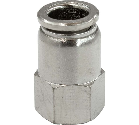 Изображение товара Пневмофитинг цанговый прямой PI TOOLS Cn-I-1/4F-10 для полиуретановых и рилсановых трубок, Арт. 5147