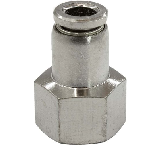 Изображение товара Пневмофитинг цанговый прямой PI TOOLS Cn-I-1/4F-6 для полиуретановых и рилсановых трубок, Арт. 5123