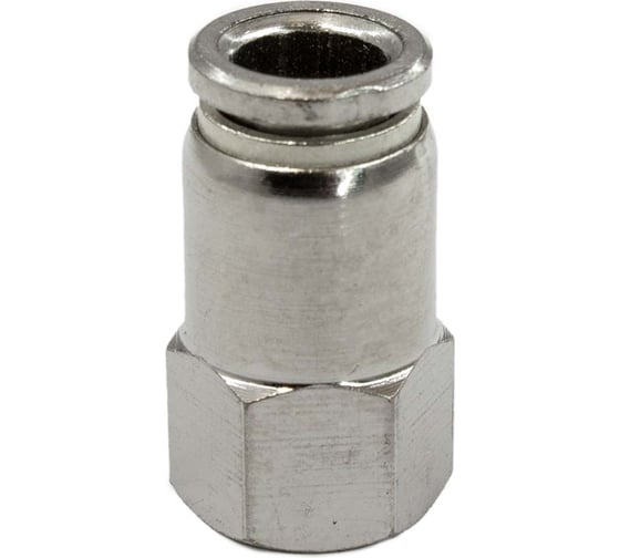 Изображение товара Пневмофитинг цанговый прямой PI TOOLS Cn-I-1/8F-8 для полиуретановых и рильсановых трубок, Арт. 5093