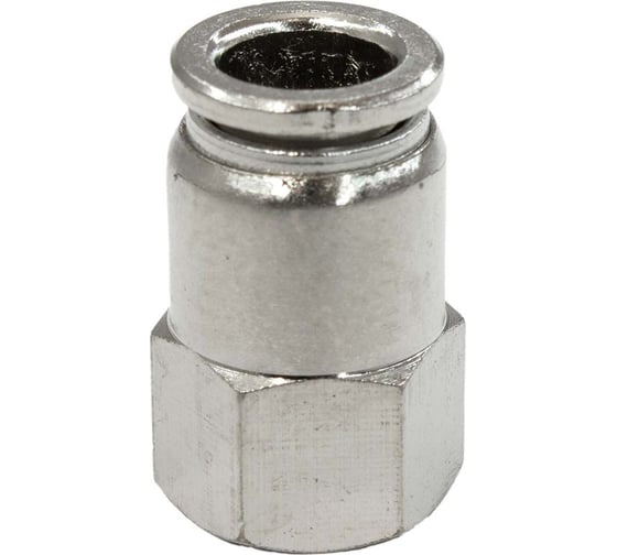 Изображение товара Пневмофитинг цанговый прямой PI TOOLS Cn-I-1/8F-10 для полиуретановых и рилсановых трубок, Арт. 5109