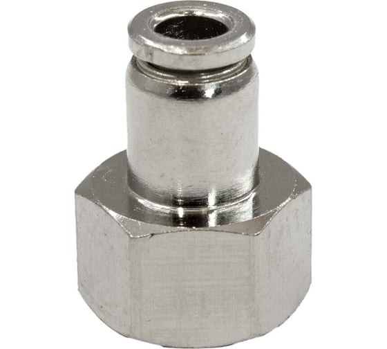 Изображение товара Пневмофитинг цанговый прямой PI TOOLS Cn-I-3/8F-6 для полиуретановых и рилсановых трубок, Арт. 5161