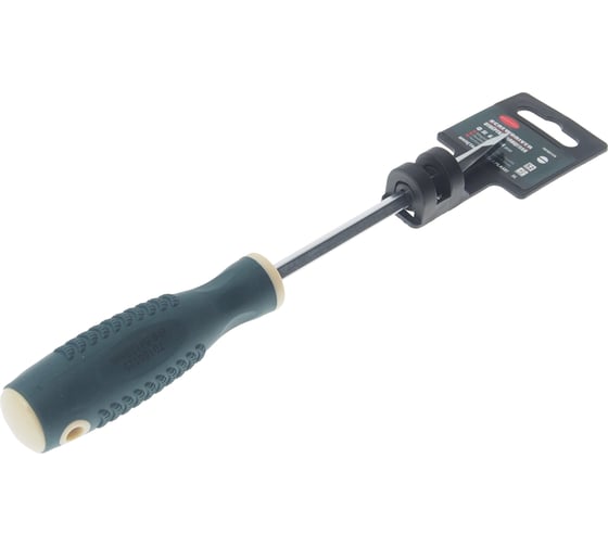 Изображение товара Шлицевая магнитная отвертка Rockforce Profi S2 SL6.5х125мм, в пластиковом держателе RF-70165125(27184)