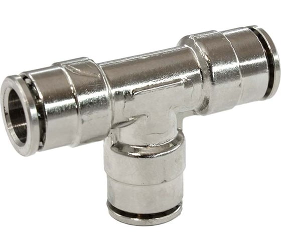 Изображение товара Фитинг цанга тройник, переходной Cn-T-10 для полиуретана и пластиковых трубок PI TOOLS Арт. 5376