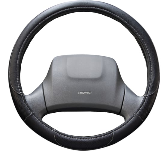 Изображение товара Оплетка SKYWAY Art-4 L черная экокожа S01102315