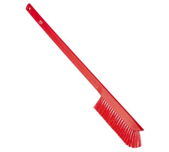 Изображение товара Особо узкая чистящая щетка с длинной ручкой Vikan 600 мм, средний ворс, красный цвет 41974