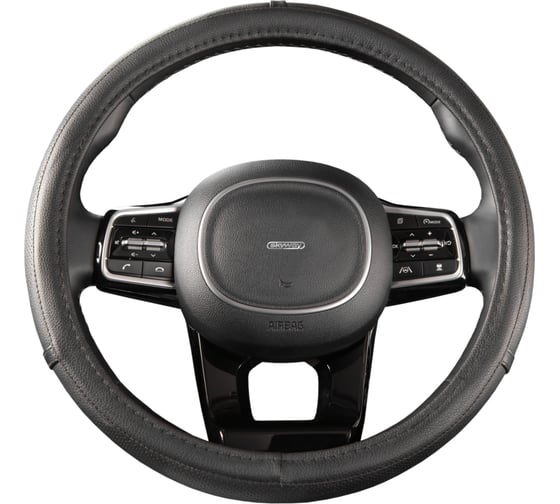 Изображение товара Оплетка SKYWAY Art-6 M черная экокожа S01102046