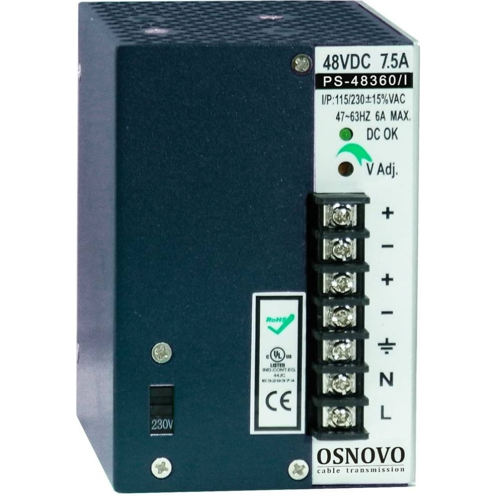 Промышленный блок питания OSNOVO устройство для защиты цепей питания osnovo