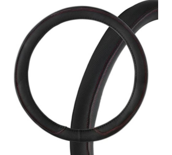 Изображение товара Оплетка SKYWAY Art-8 L черная экокожа S01102130