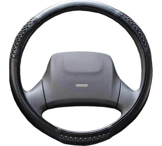 Изображение товара Оплетка SKYWAY Comfort-1 L Черная экокожа S01102014