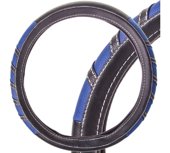 Изображение товара Оплетка SKYWAY Combo-2 S Черно/Синяя экокожа спорт ECO S01102286