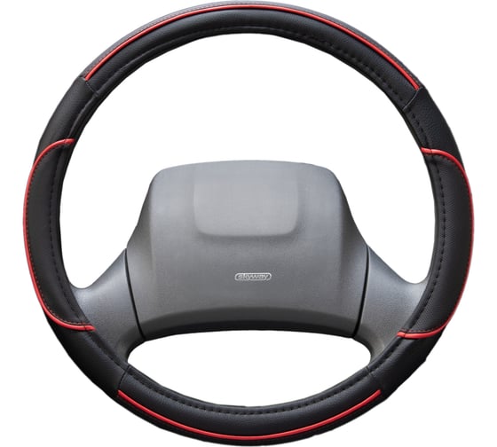 Изображение товара Оплетка SKYWAY Combo-5 L Черно/Красная экокожа S01102337