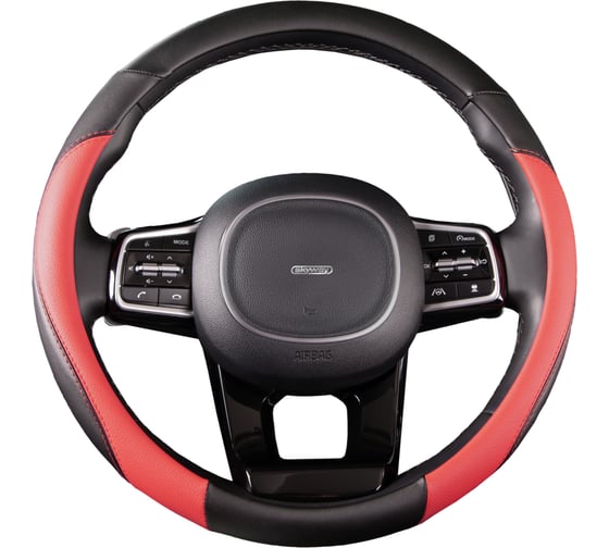 Изображение товара Оплетка SKYWAY Combo-6 M Черно/Красная экокожа S01102292