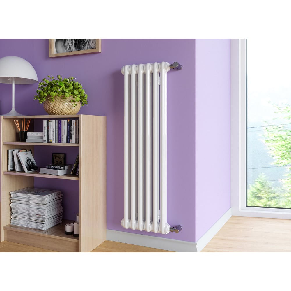 Изображение товара Вертикальный радиатор GUARDO PILON двухтрубный 1200 мм белый