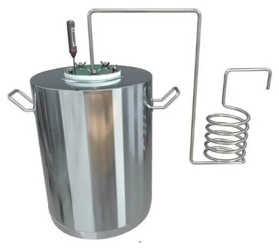 Изображение товара Самогонный аппарат Геликон дачный 30 л, змеевик, нержавейка 11-000-11873