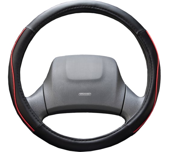 Изображение товара Оплетка SKYWAY Combo-7 L Черно/Красная экокожа S01102304