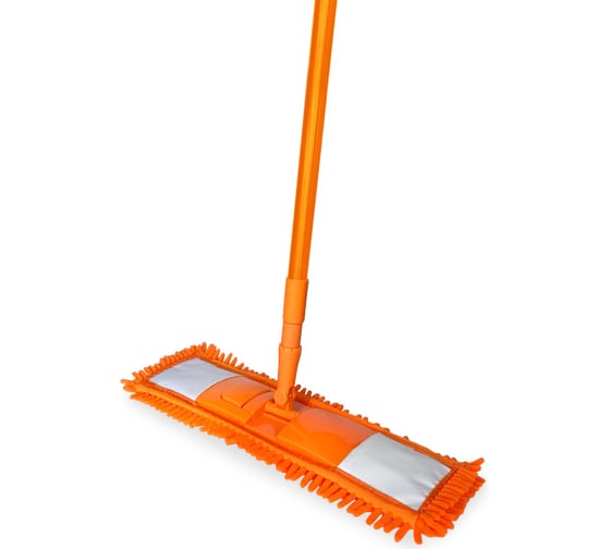 Изображение товара Швабра Guppy ЕвроМоп "Шениль", телескопическая ручка, оранжевая 8008193