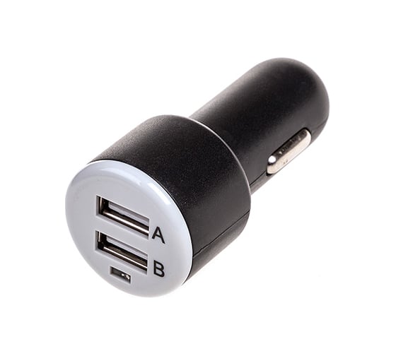 Изображение товара Зарядное устройство SKYWAY адаптер USBх2 1.0А+2.1А черный S04601001