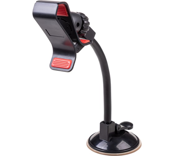 Изображение товара Держатель телефона на лобовое стекло SKYWAY гибкая ножка, черный S00301040