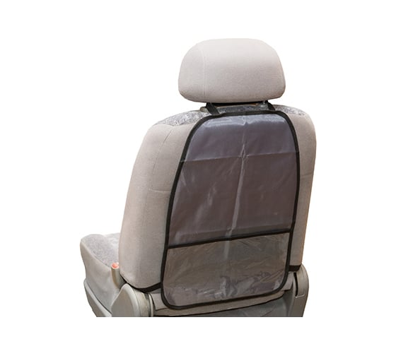 Изображение товара Защита спинки сиденья-органайзер SKYWAY ПВХ с карманом серая S06101006