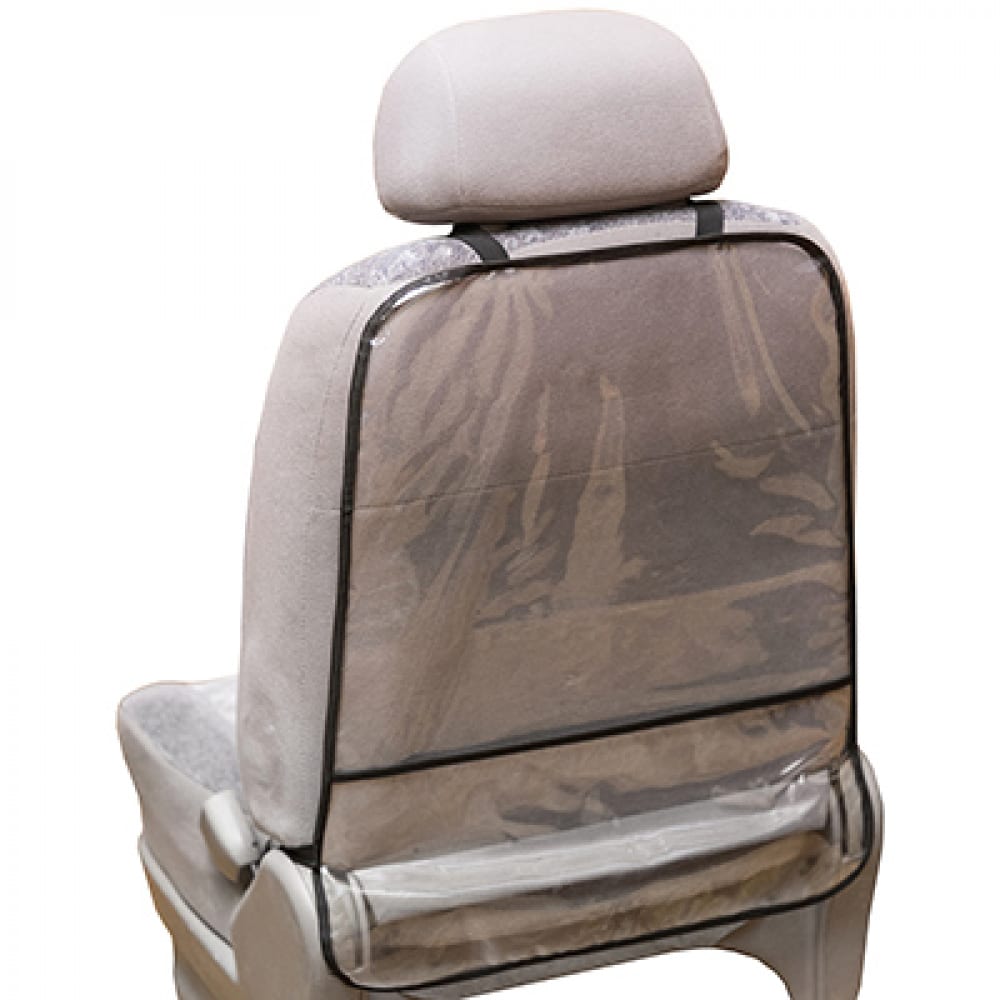 фото Защита спинки сиденья-органайзер skyway пвх с карманом прозрачная пленка 200 мкм s06101014
