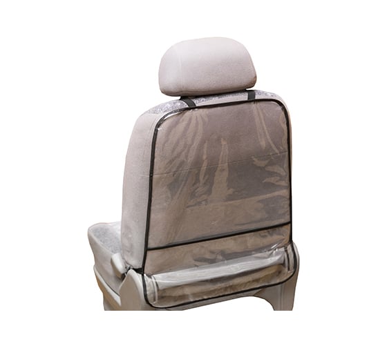 Изображение товара Защита спинки сиденья-органайзер SKYWAY ПВХ с карманом прозрачная пленка 200 мкм S06101014