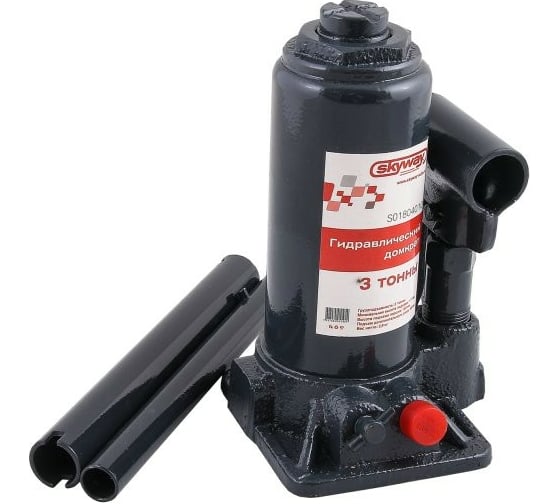 Изображение товара Гидравлический бутылочный домкрат SKYWAY 3т h 175-335 мм с клапаном в кейсе S01804009