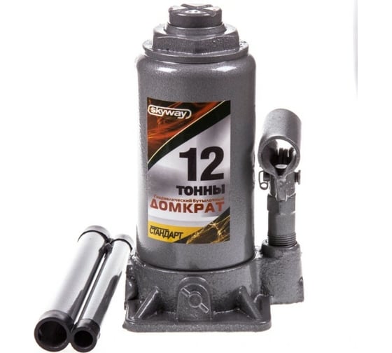 Изображение товара Гидравлический бутылочный домкрат SKYWAY 12т h 200-385 мм STANDART S01804027