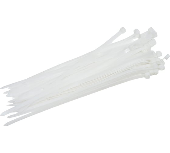 Изображение товара Нейлоновый хомут НЗЭТК 7.6х300 мм, белый 99674