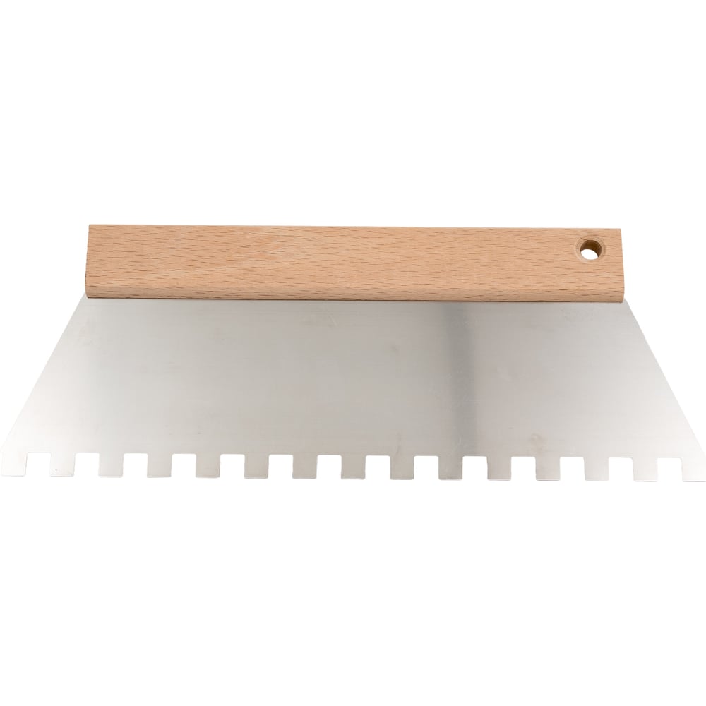 Изображение товара Шпатель EDMA зубчатый 300 мм квадратные зубья 10x10 мм для строительных работ