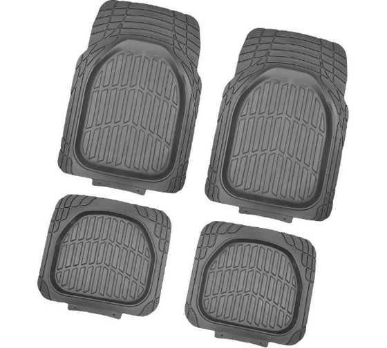 Изображение товара Коврик для салона SKYWAY Rain-6 4пр. ванночка, полиуретановый, серый S01702071