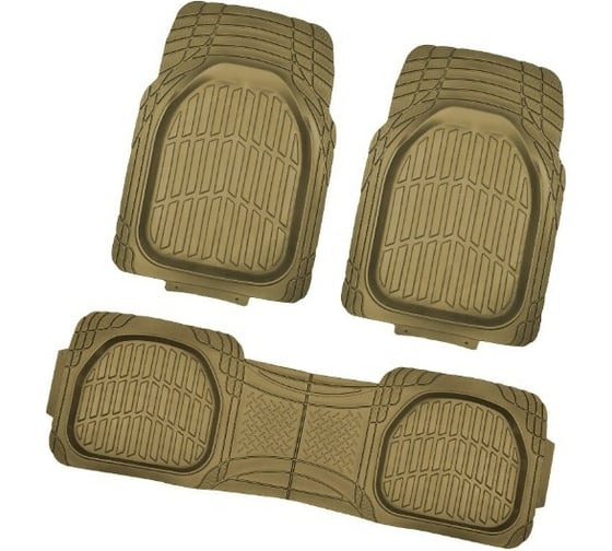 Изображение товара Коврик для салона SKYWAY Rain-6 3пр. ванночка, полиуретановый, бежевый S01702075