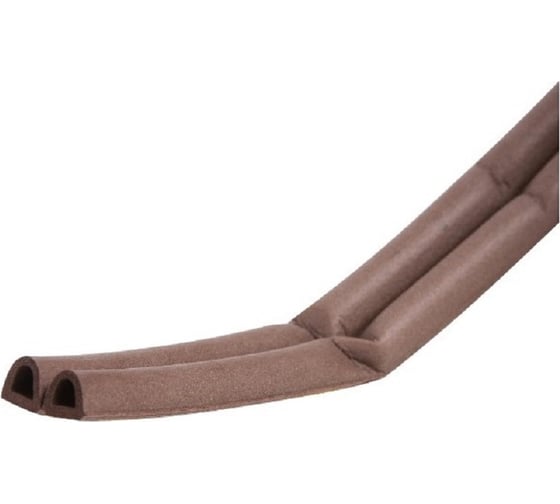 Изображение товара Самоклеящийся уплотнитель для дверей и окон ТДВ d-профиль, 14x12 мм, коричневый, 40 м (epdm) 3704003