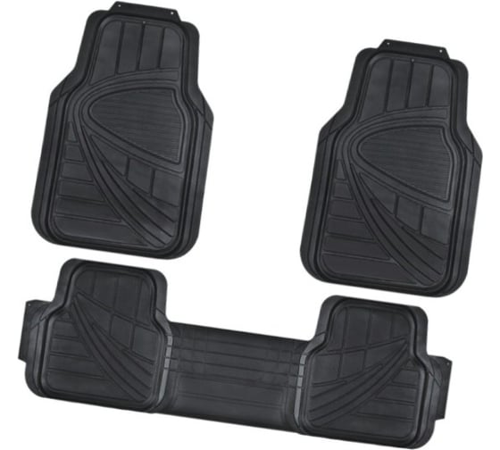 Изображение товара Коврик для салона SKYWAY Hot-7 3пр. полиуретановый, черный S01702083