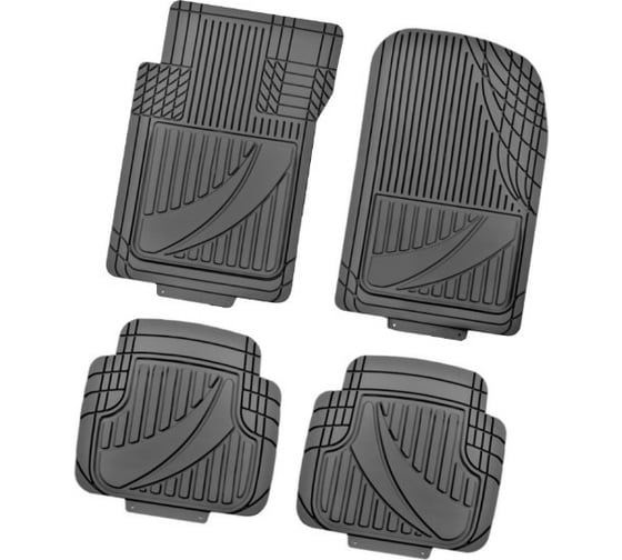 Изображение товара Коврик для салона SKYWAY Hot-9 4пр. полиуретановый, серый S01702086