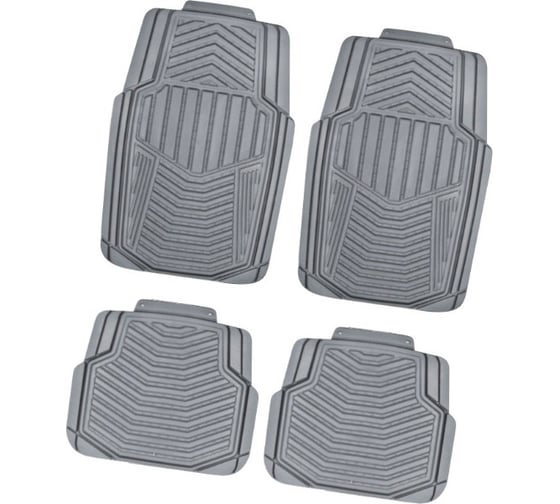 Изображение товара Коврик для салона SKYWAY Hot-8 4пр. полиуретановый, серый S01702088