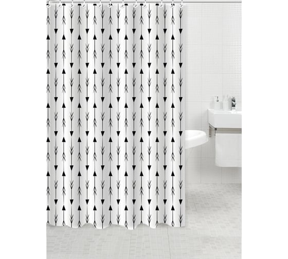 Изображение товара Штора для ванной Delphinium альфа полиэстер 180x180см 12 колец мультиколор 104275
