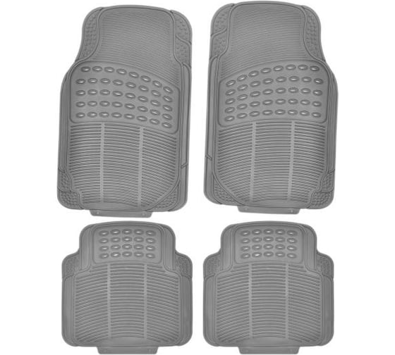 Изображение товара Коврик для салона SKYWAY Hot-1 4пр. полиуретановый, серый S01702019