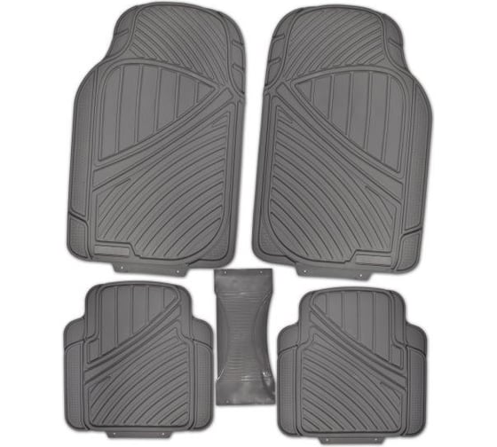 Изображение товара Коврик для салона SKYWAY Hot-4 5пр. полиуретановый, серый S01702060