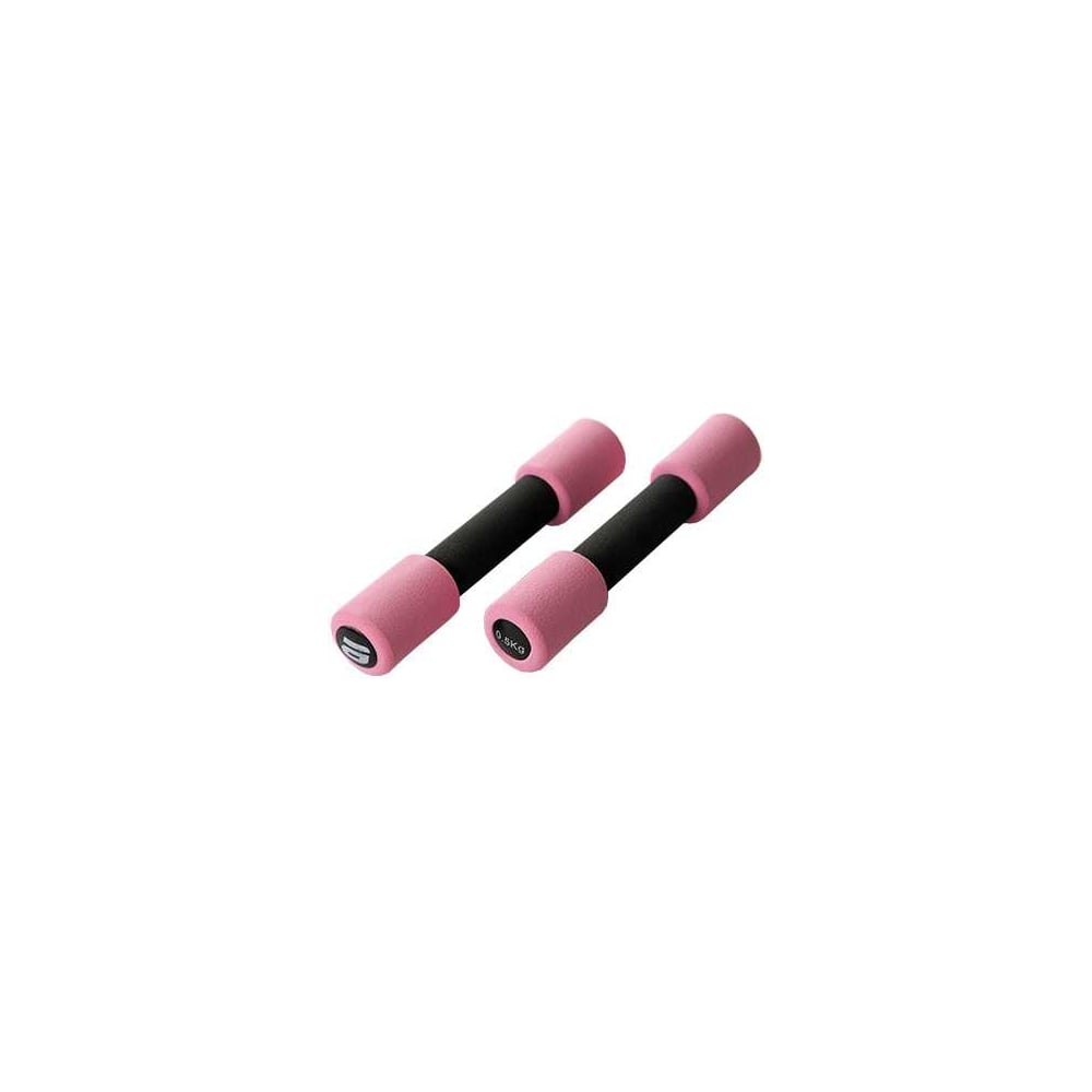 Неопреновые гантели ATEMI, цвет черный/розовый