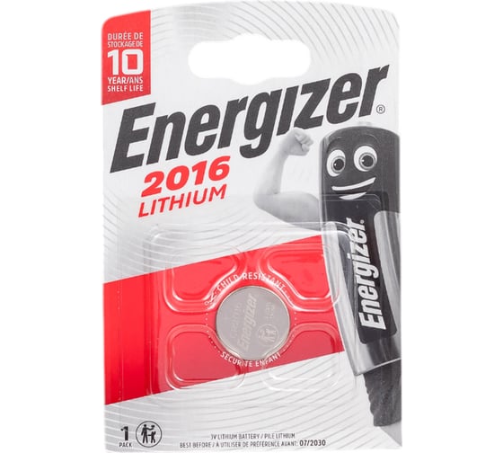 Изображение товара Батарейка Energizer Lithium CR2016 1 шт/бл E301021801
