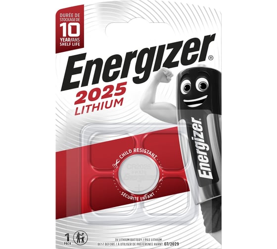 Изображение товара Батарейка Energizer Lithium CR2025 1 шт/бл E301021601