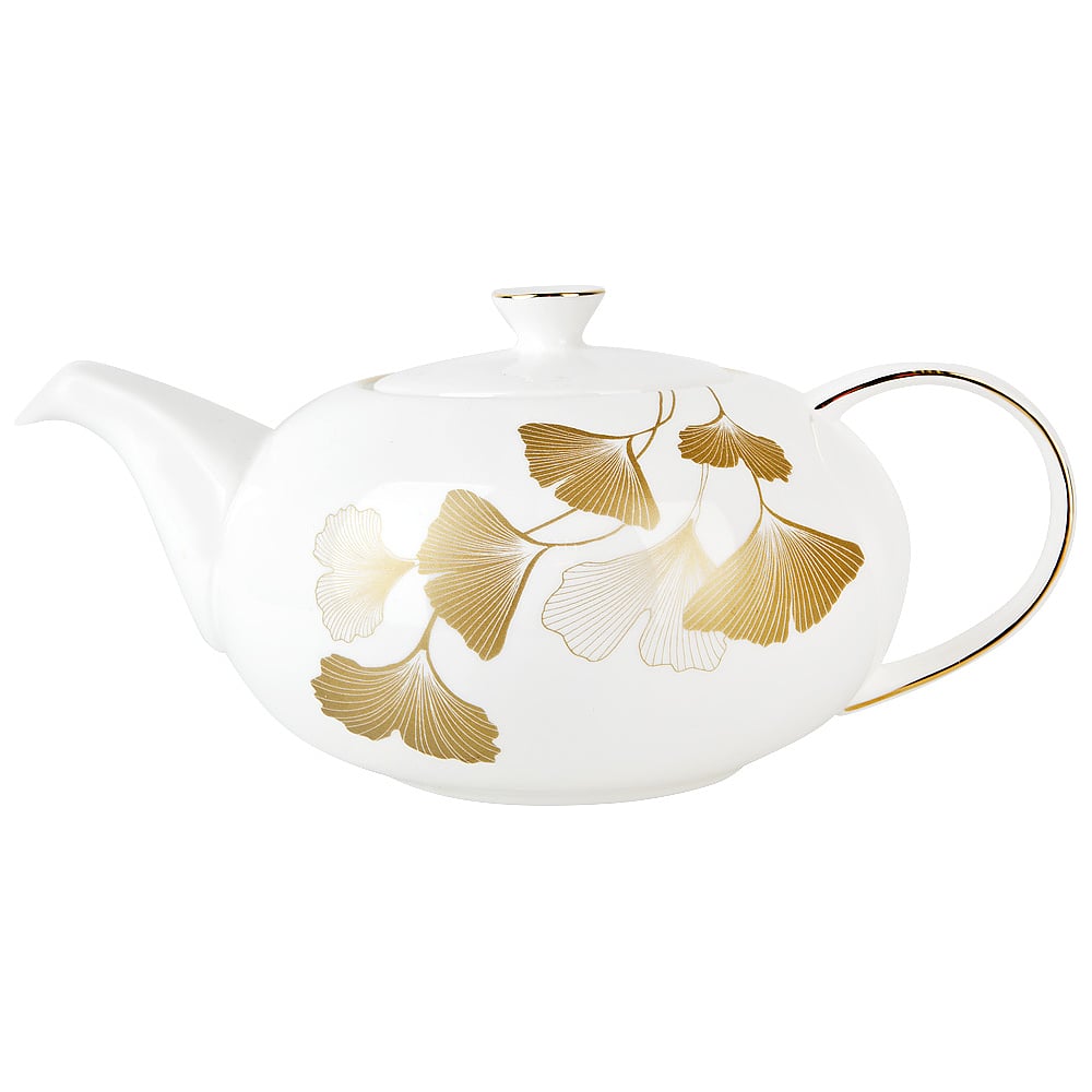 Изображение товара Чайник Nouvelle Ginko 1150 мл фарфор, подарочная упаковка